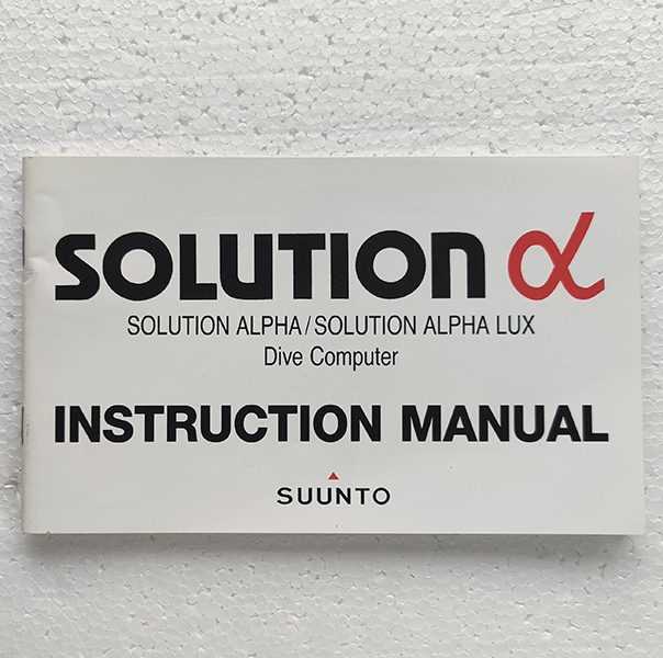 suunto watch instruction manual