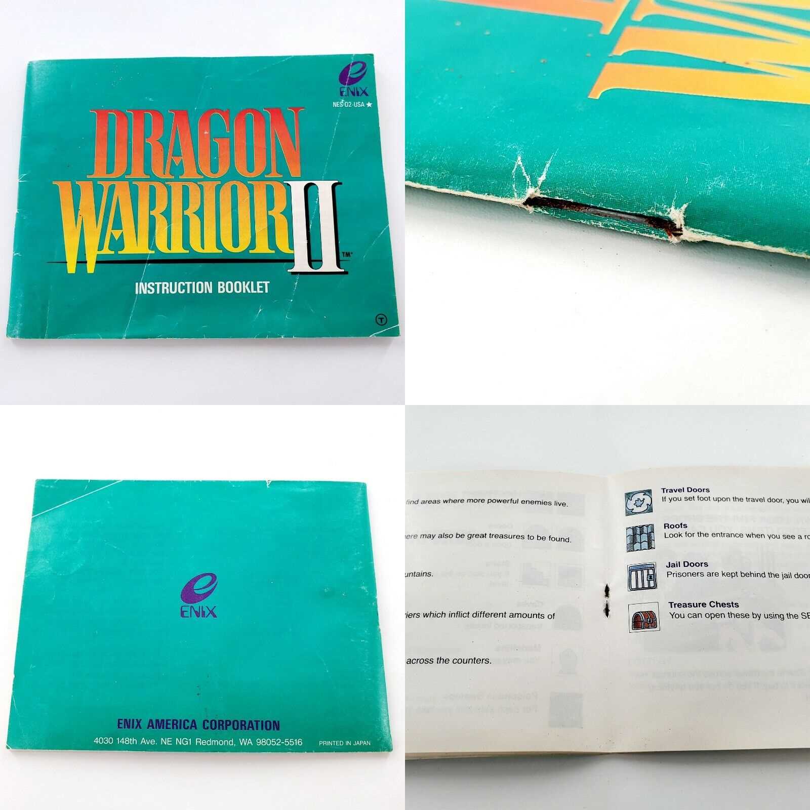 dragon warrior instruction manual