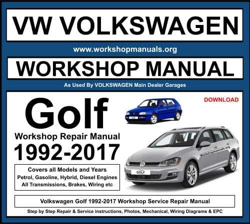 vw golf instruction manual