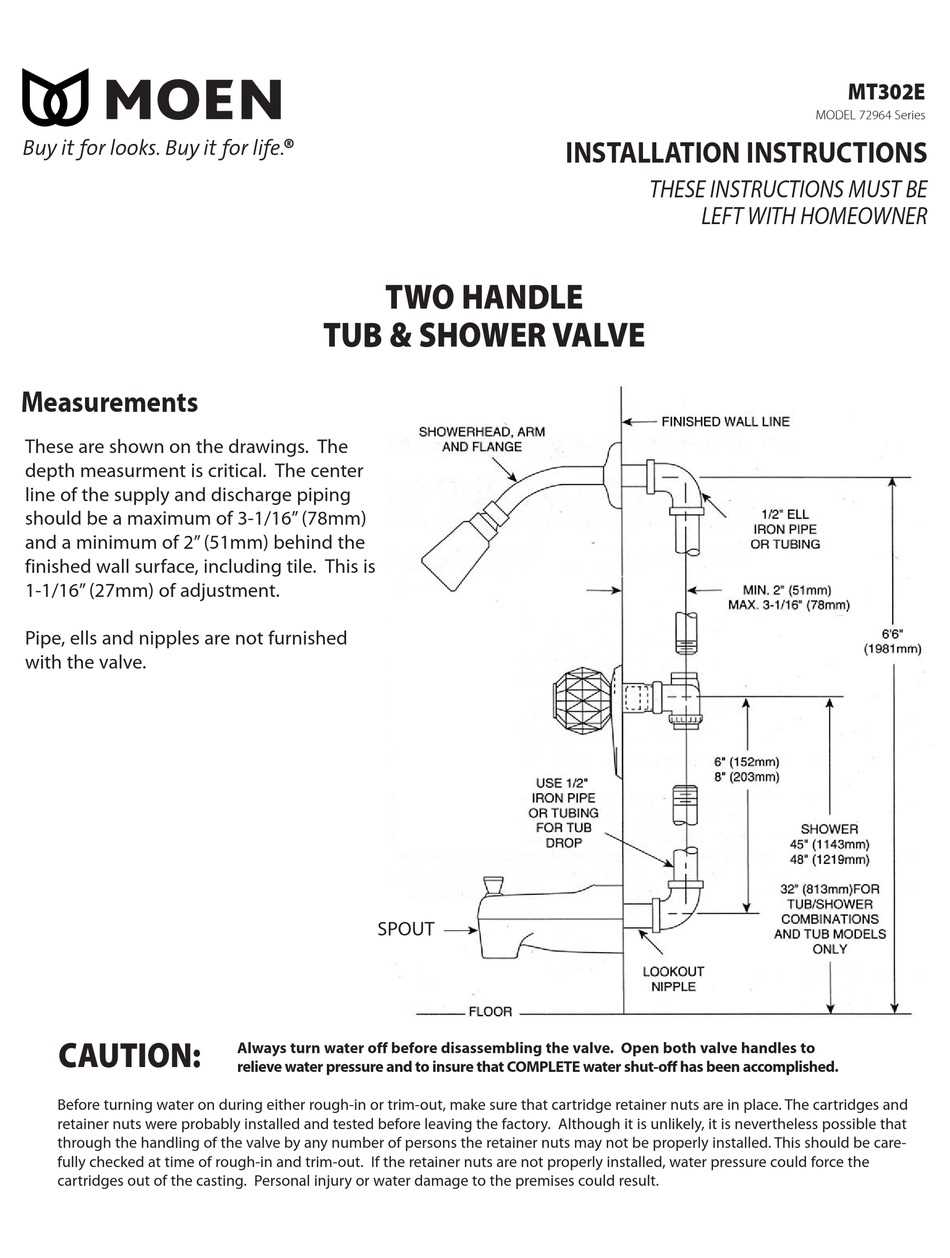 moen faucet instruction manual