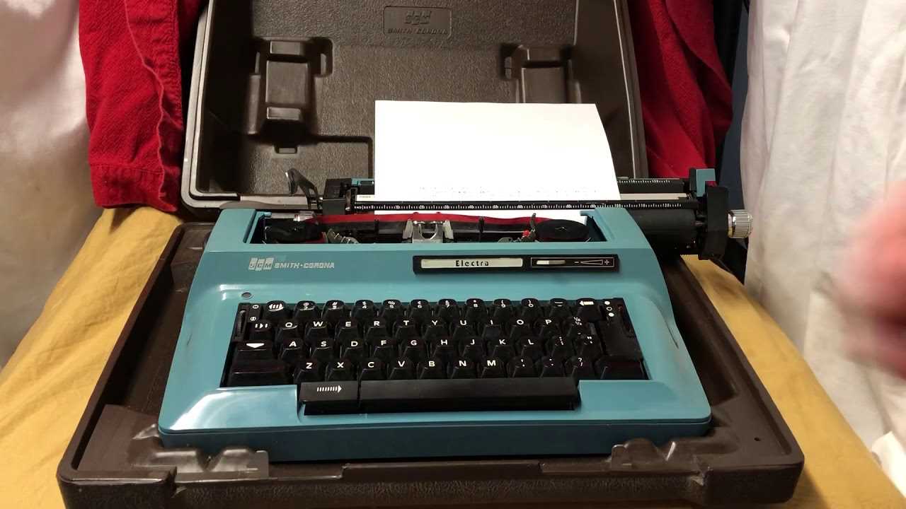 smith corona electric typewriter instruction manual