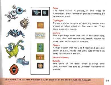 legend of zelda instruction manual