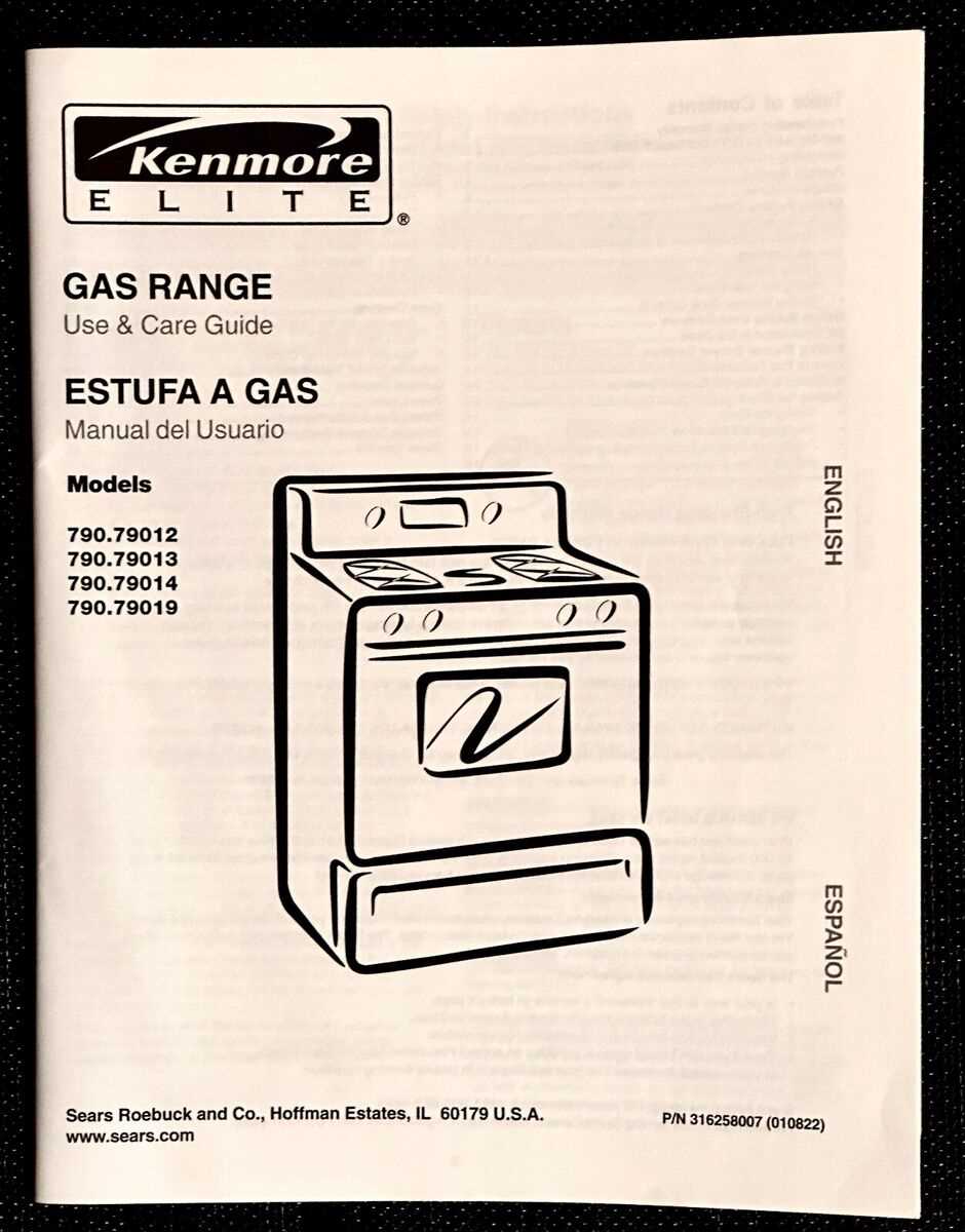 kenmore range instruction manual