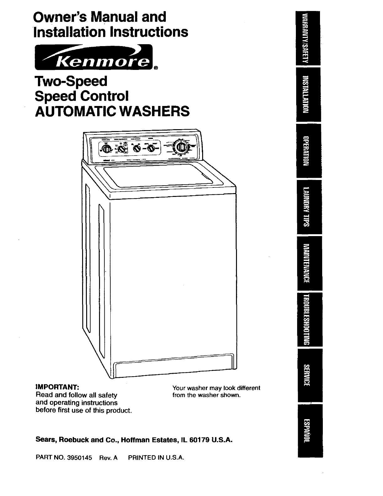 kenmore range instruction manual