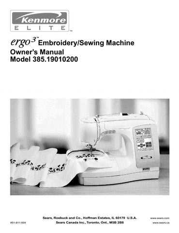 kenmore sewing machine model 385 instruction manual