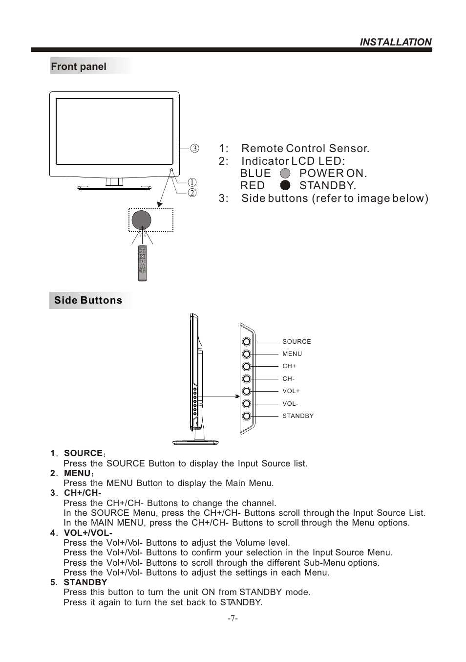 bush tv instruction manuals