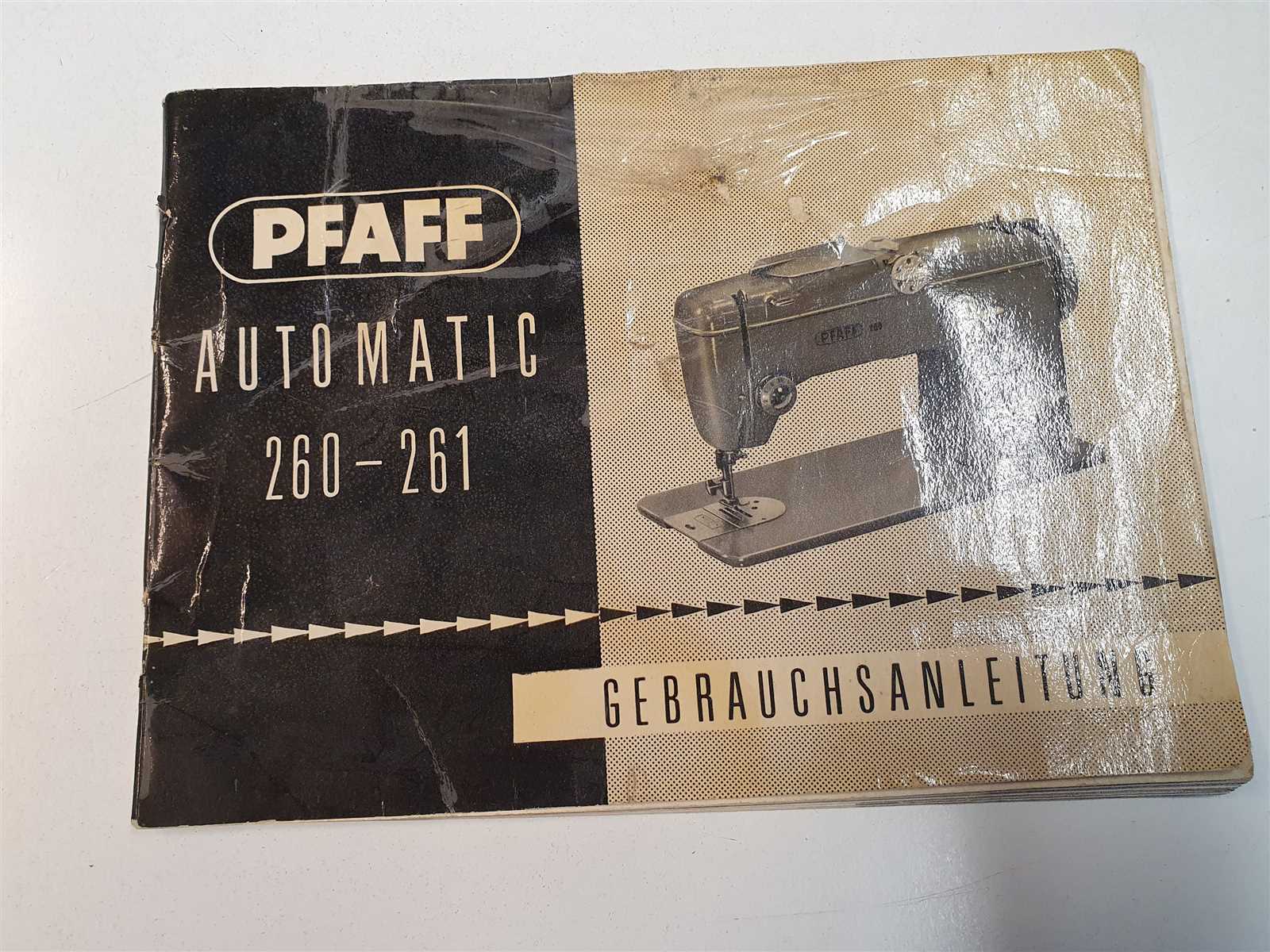 pfaff 260 sewing machine instruction manual