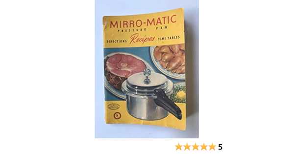 mirro matic pressure cooker instruction manual