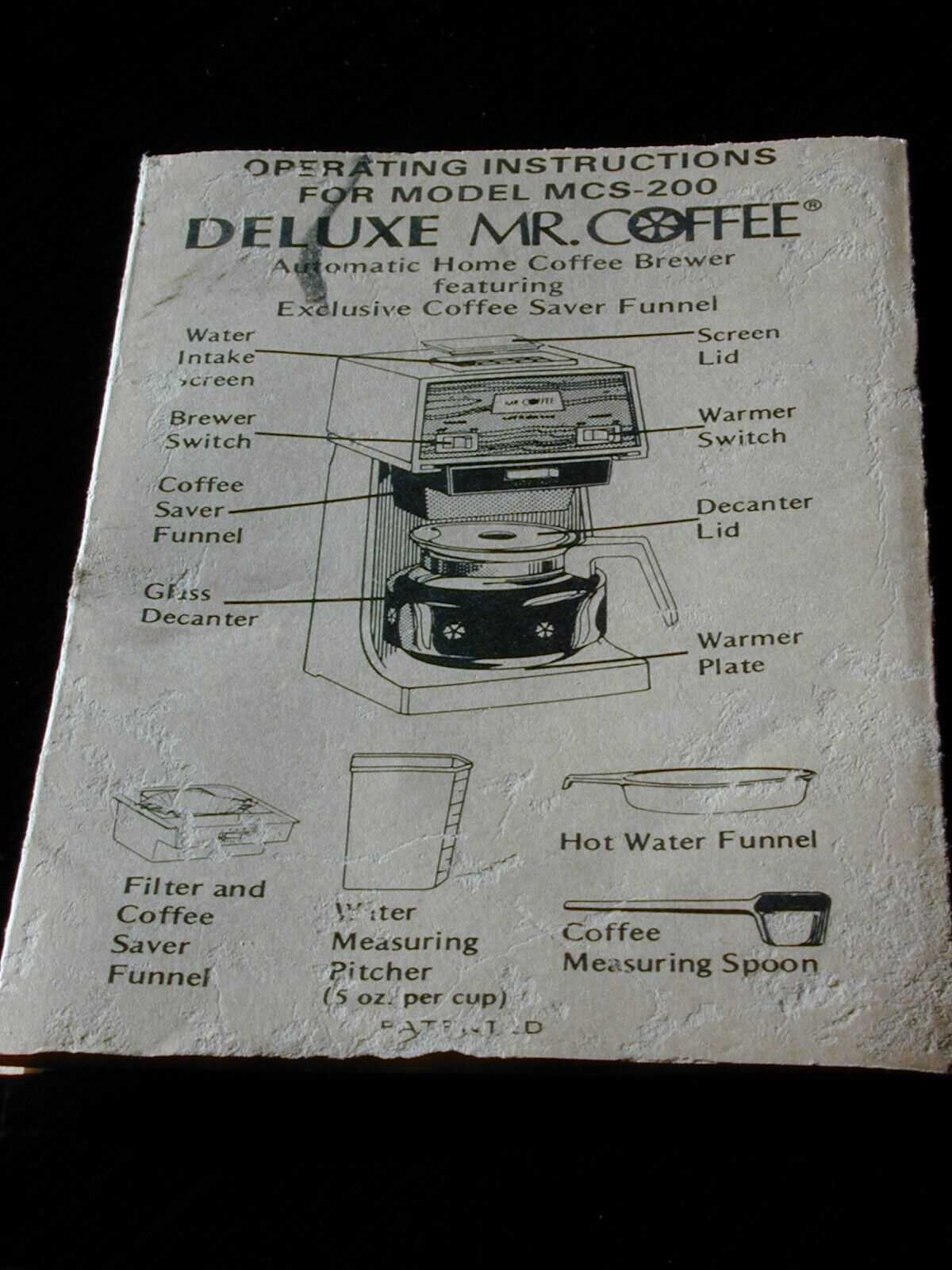 mr coffee.com instruction manuals