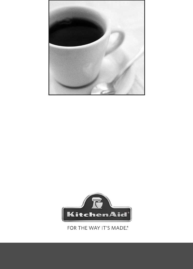 kitchenaid coffee maker instruction manual