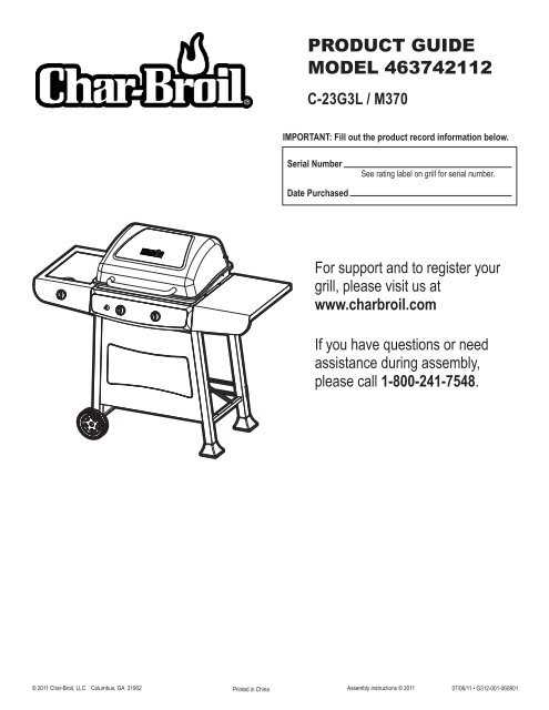 char broil bbq instruction manual