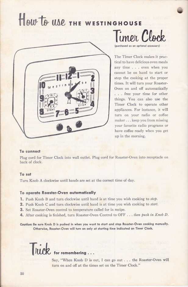 westinghouse oven instruction manual