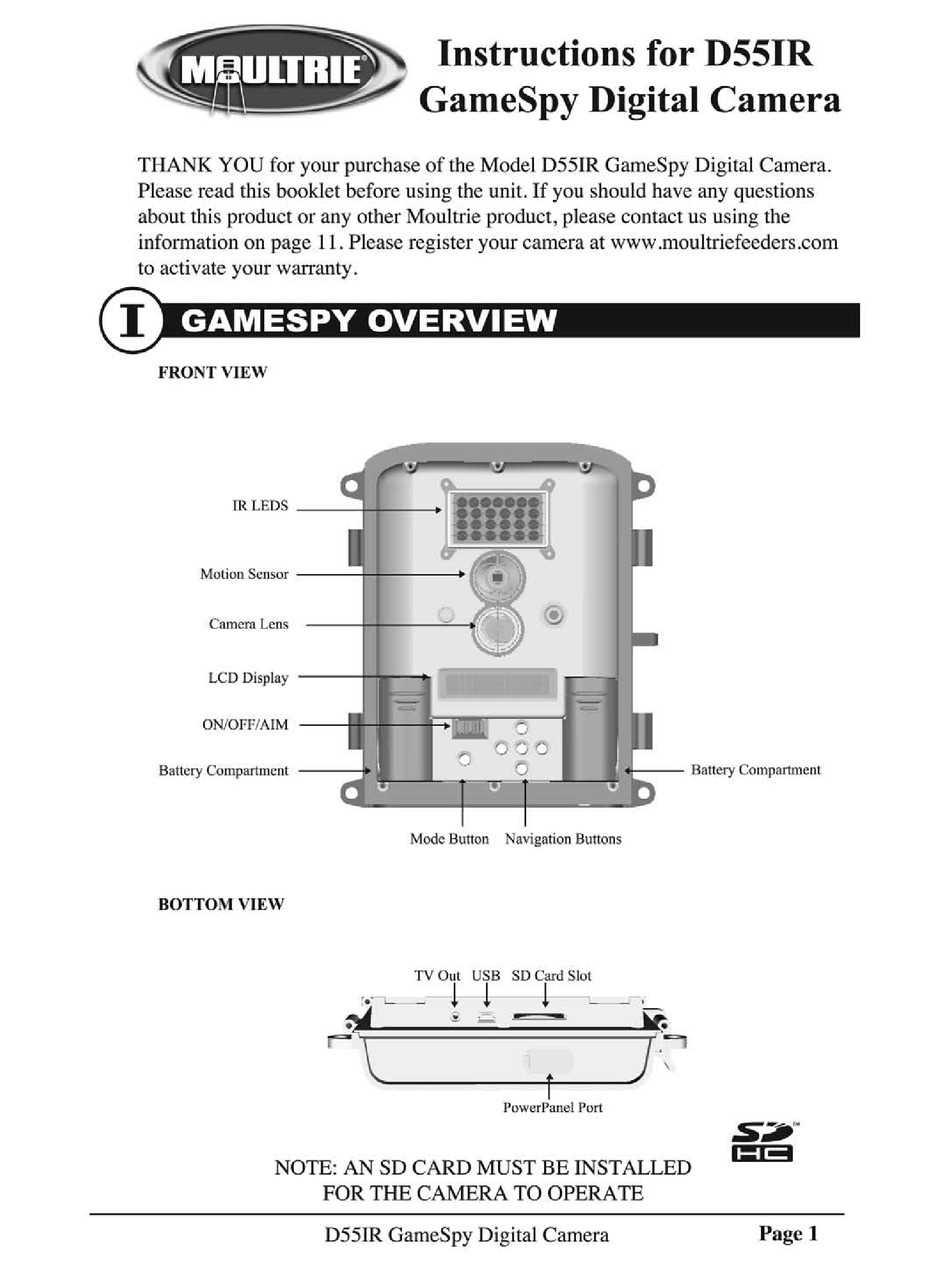 moultrie trail camera instruction manual