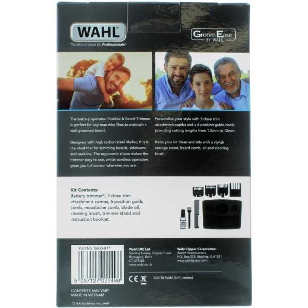 wahl beard trimmer instruction manual