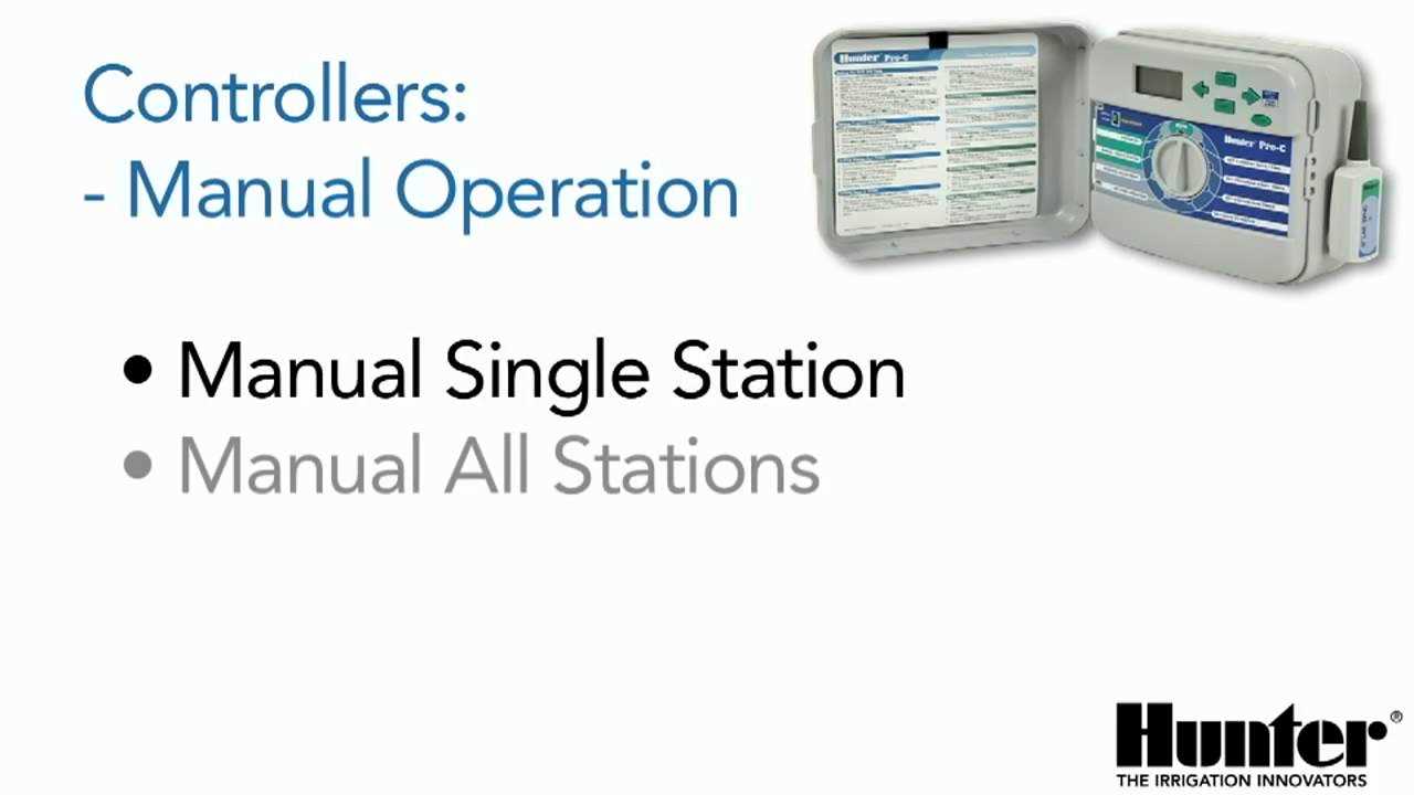 hunter xc irrigation controller instruction manual