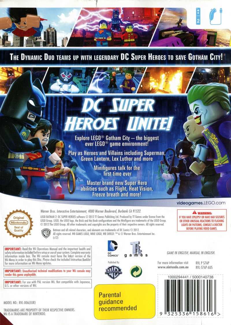 lego batman 2 wii instruction manual