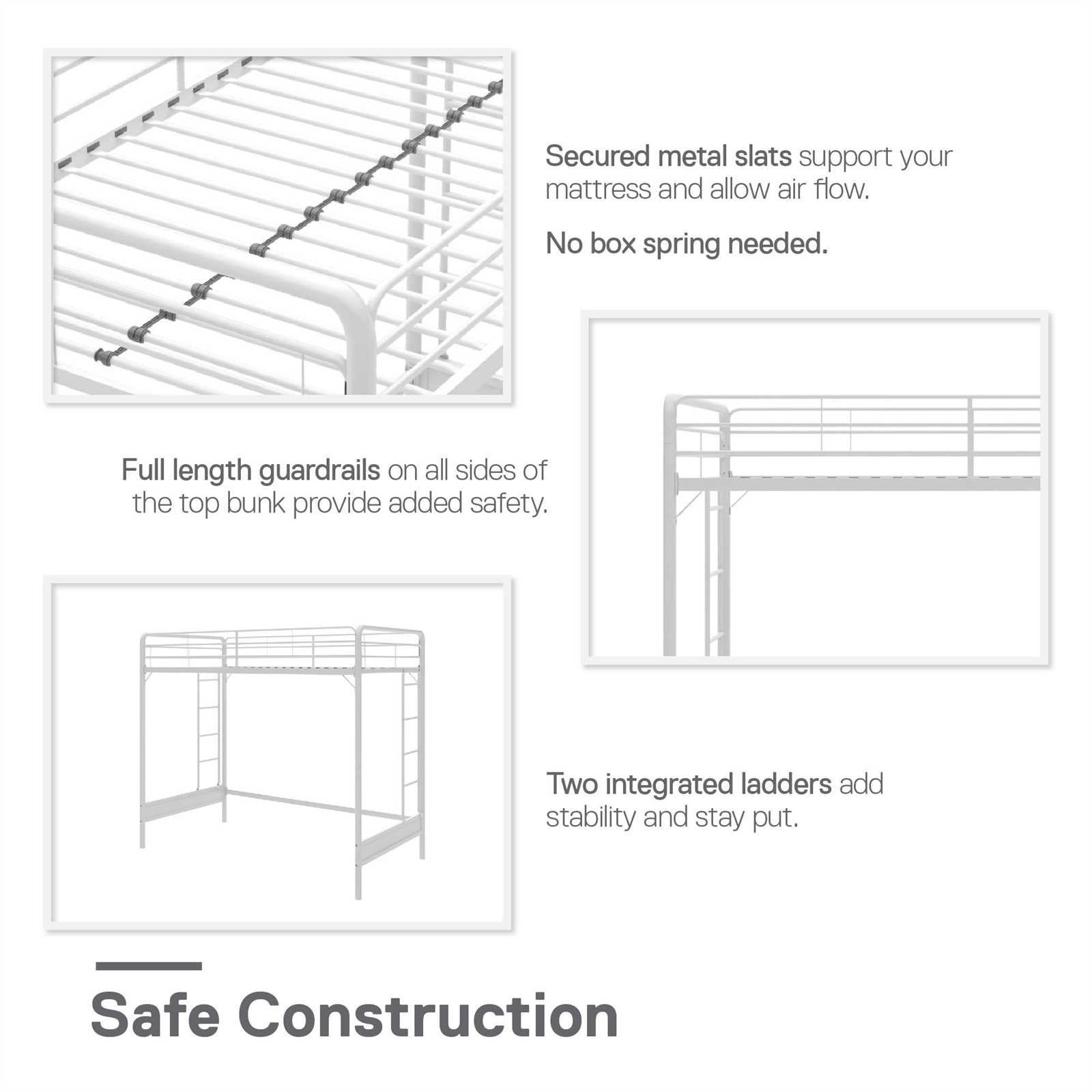 your zone metal loft bed instruction manual