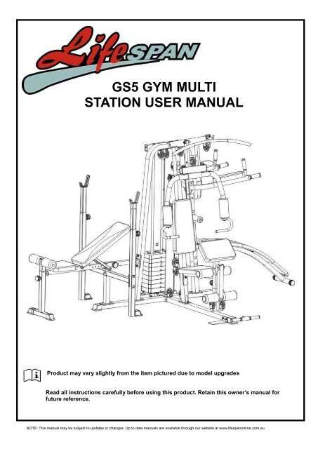 home gym instruction manual