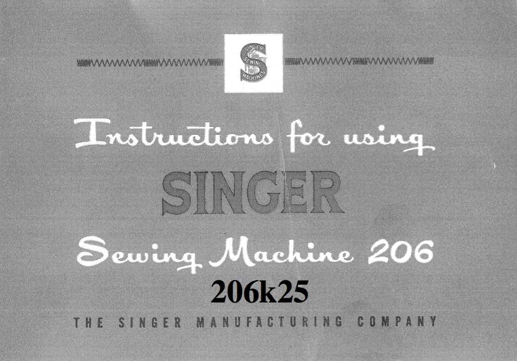 singer sewing machine instruction manual