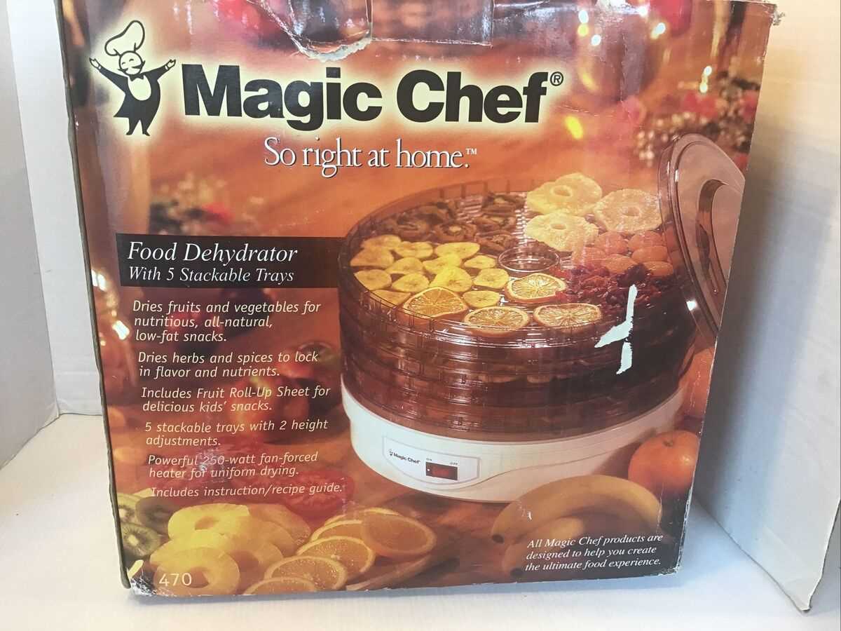 magic chef dehydrator instruction manual