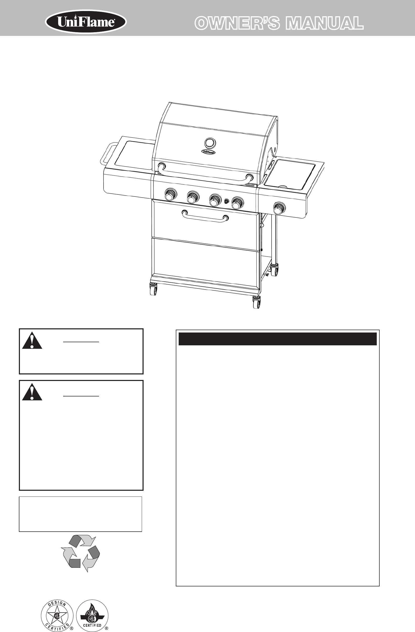 members mark grill instruction manual