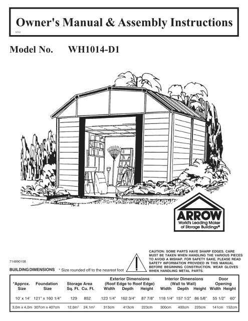 metal shed instruction manual