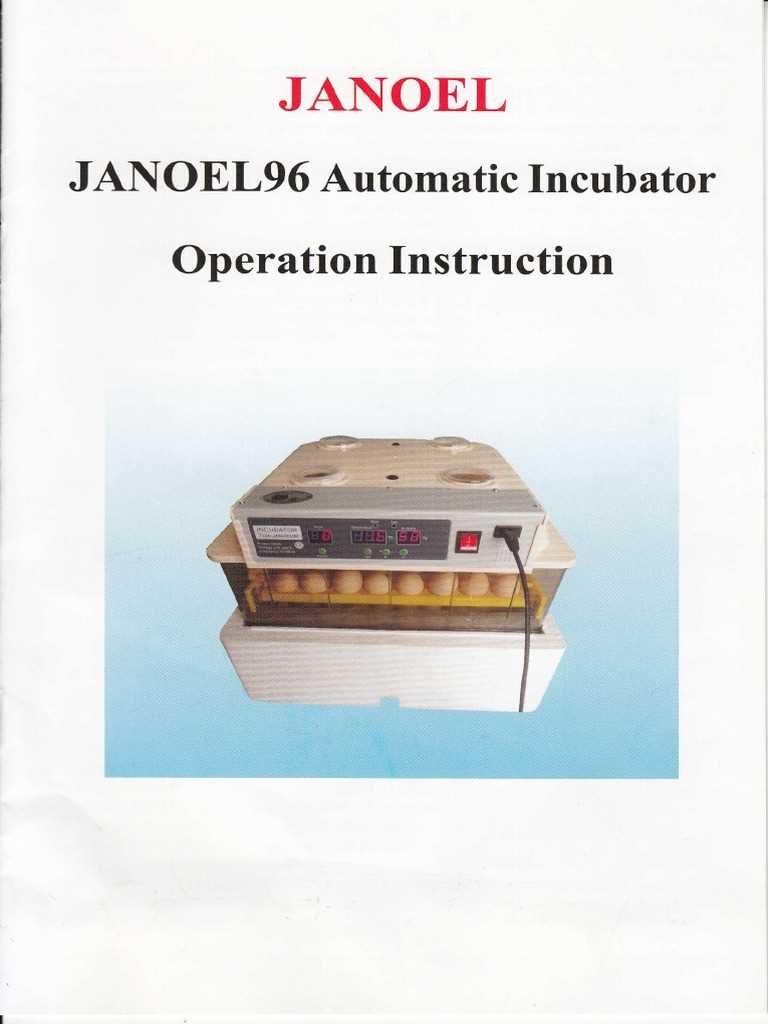 janoel 24 incubator instruction manual