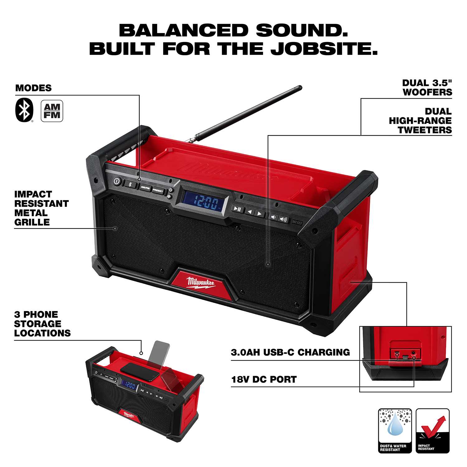 milwaukee jobsite radio instruction manual