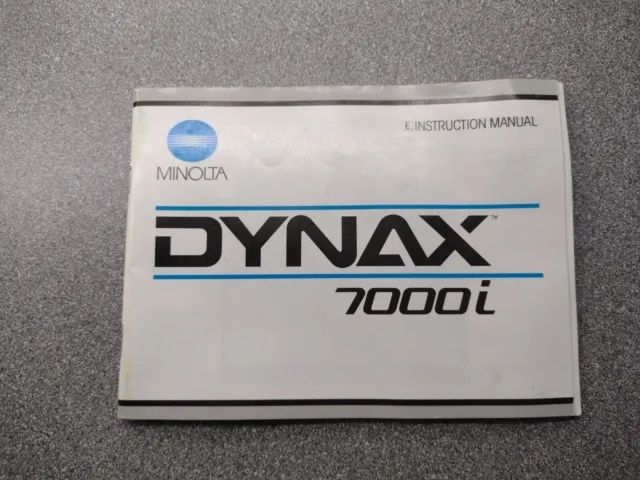 minolta dynax 500si instruction manual