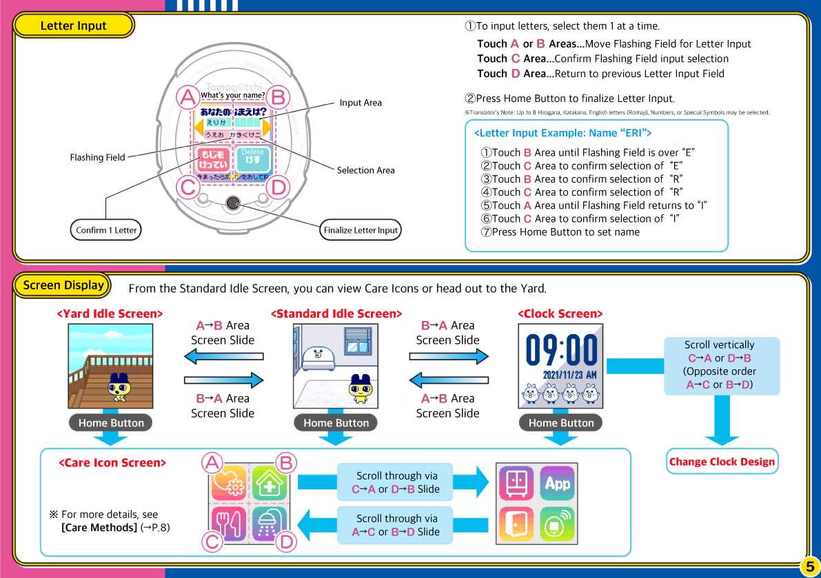 tamagotchi on instruction manual