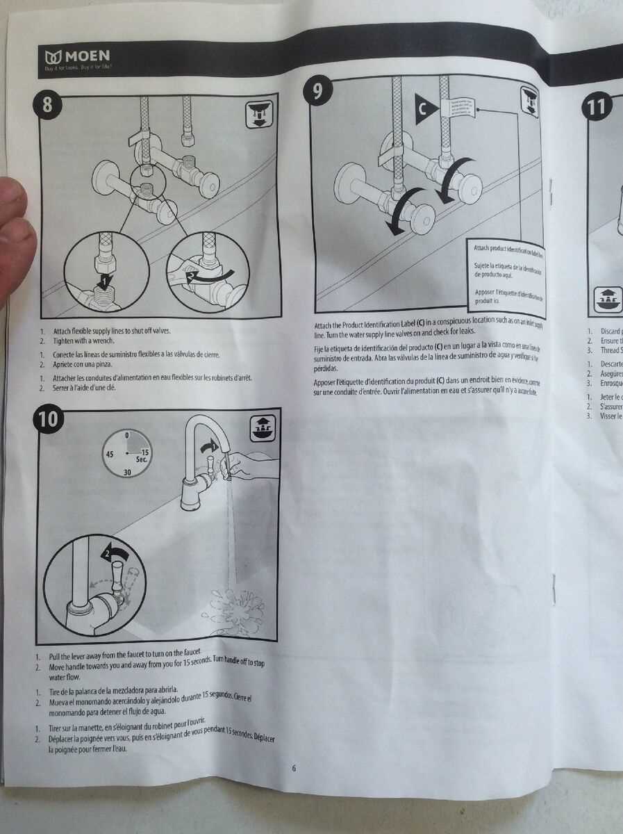 moen faucet instruction manual