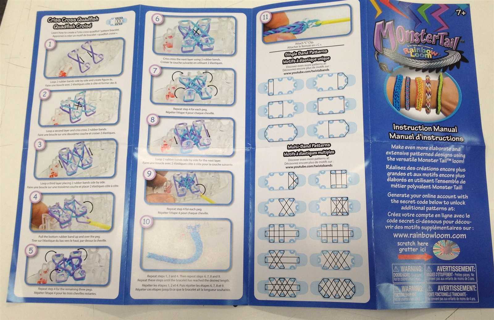 monster tail rainbow loom instruction manual