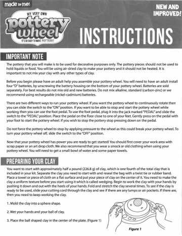 vevor pottery wheel instruction manual