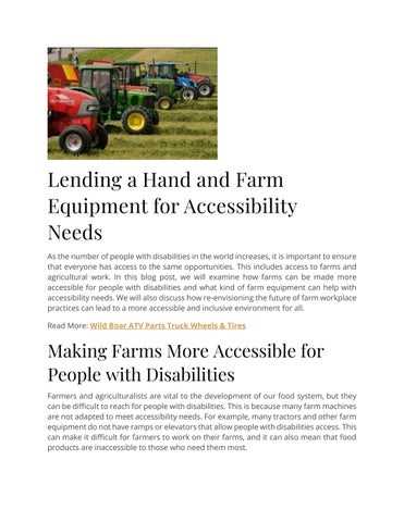 instructional manual of farm equipment