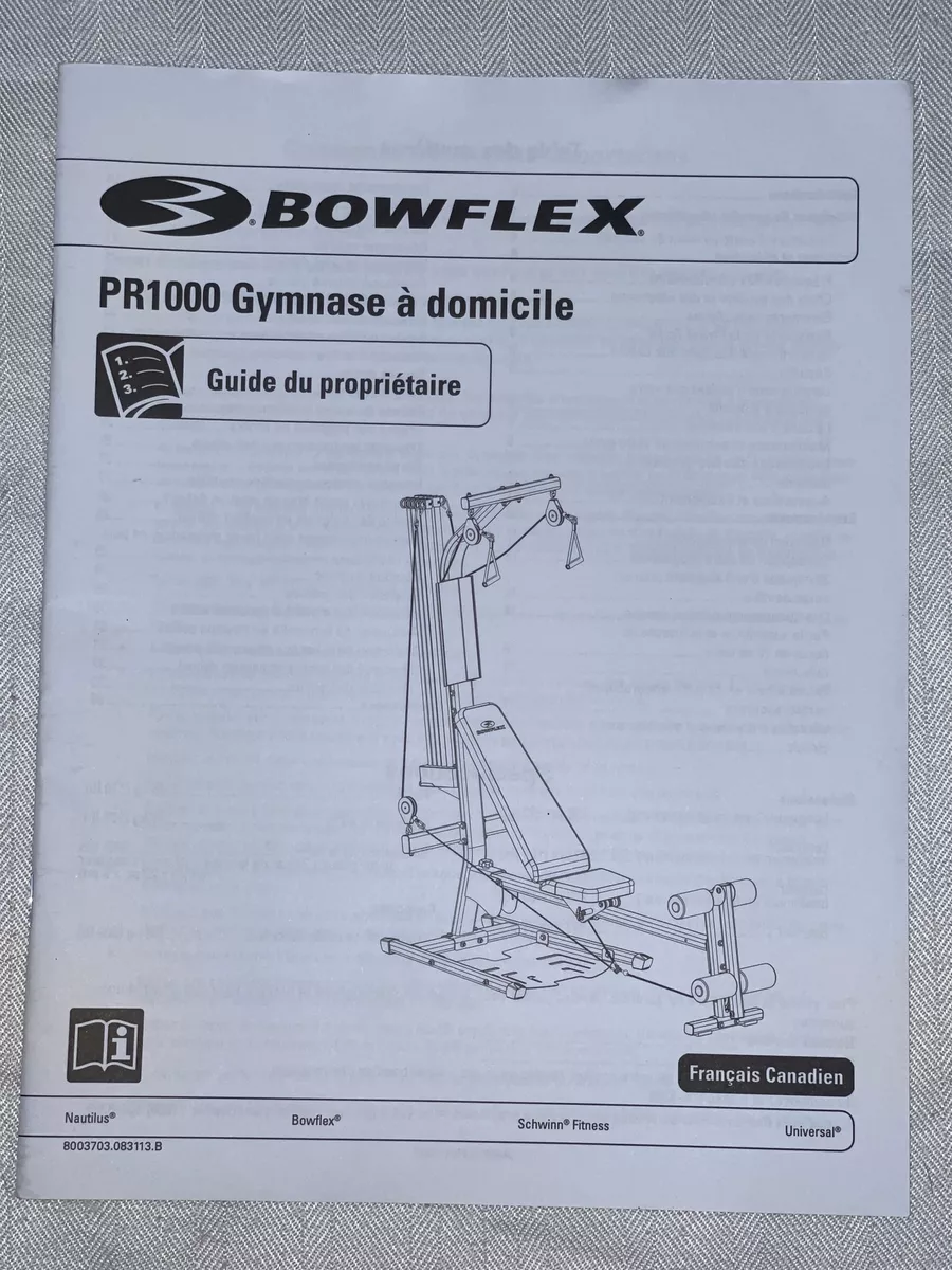 bowflex pr3000 instruction manual