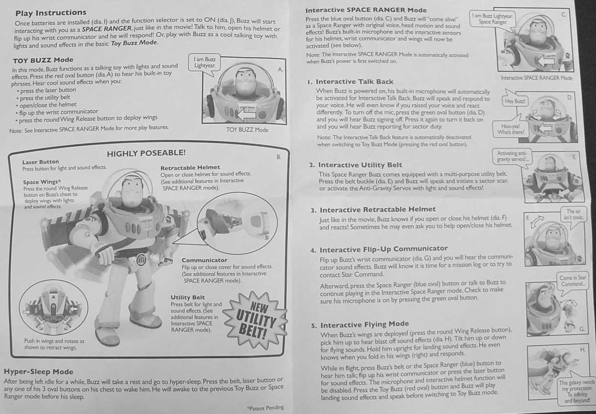 buzz lightyear remote control instruction manual