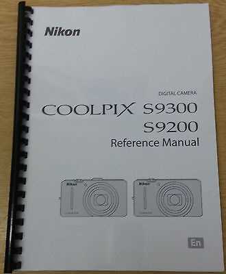 nikon coolpix s9300 instruction manual