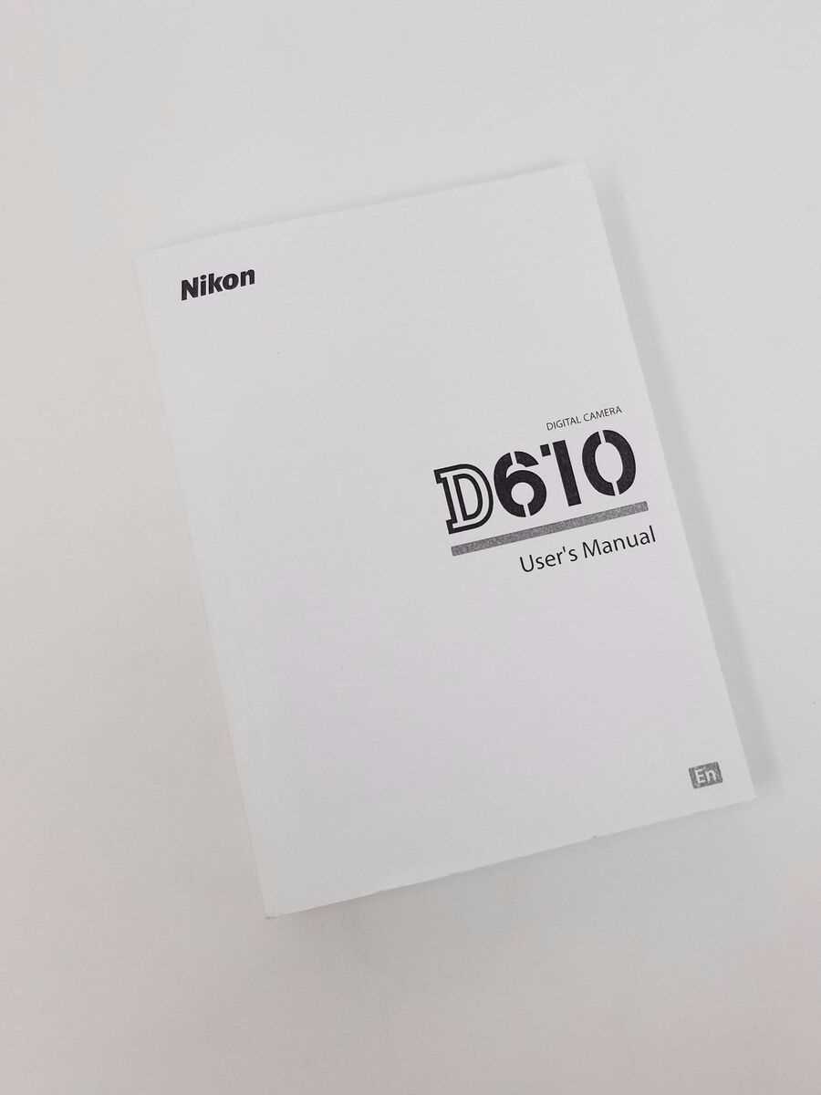 nikon d610 instruction manual