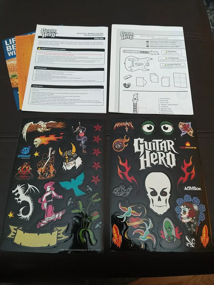 guitar hero 3 instruction manual