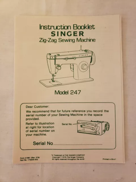 singer 247 instruction manual