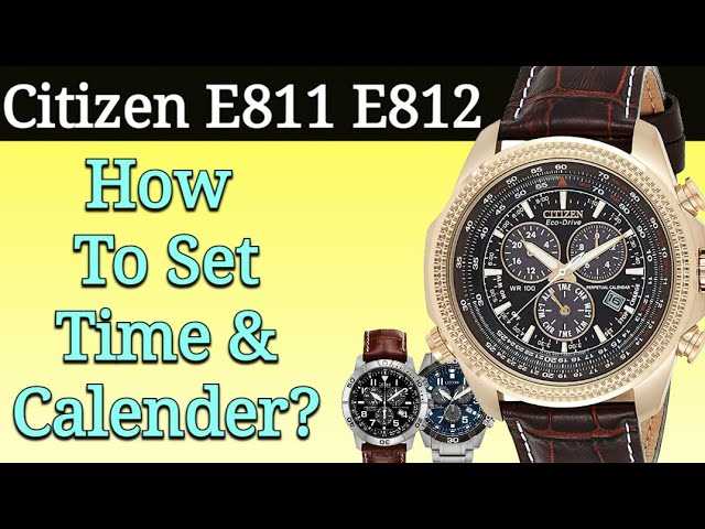 citizen eco drive e812 instruction manual