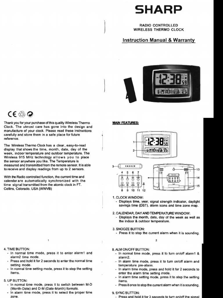 sharp weather station spc775 instructions manual