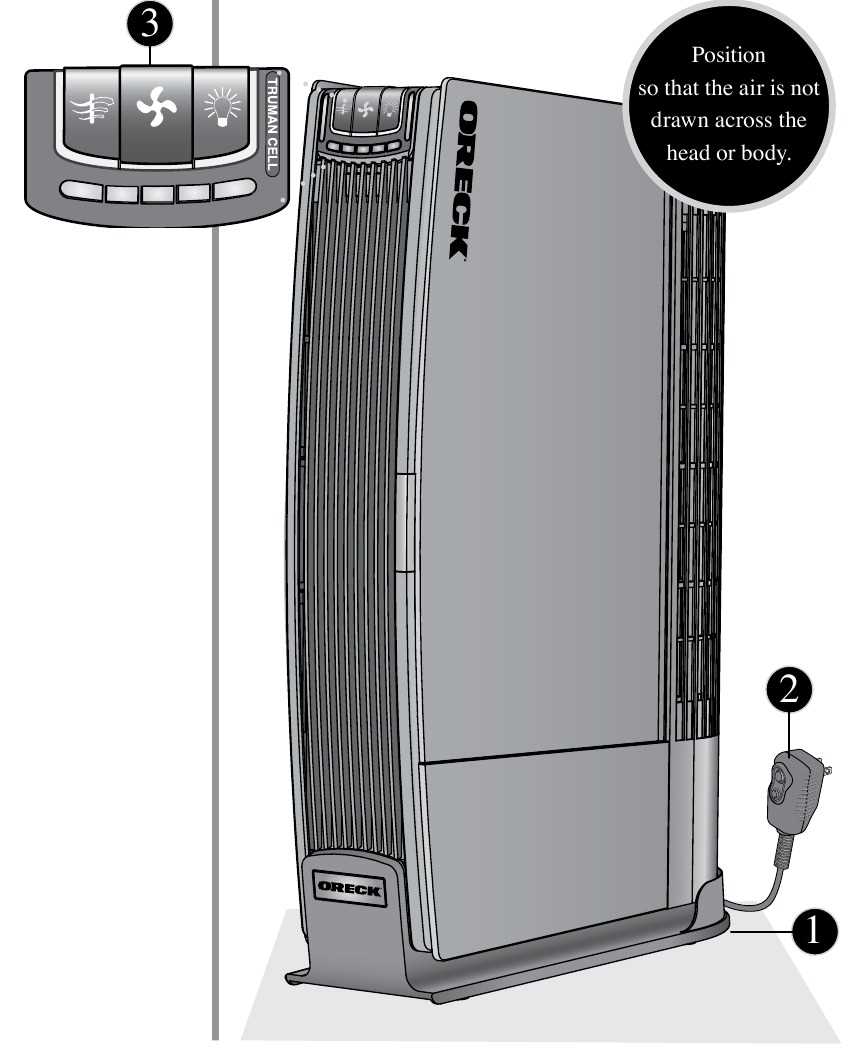 oreck xl professional air purifier instruction manual