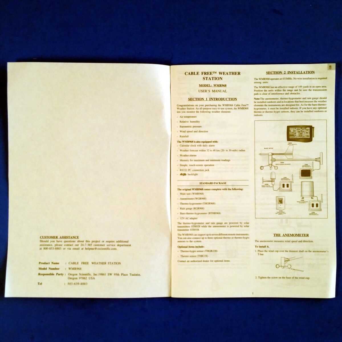 oregon scientific weather station instruction manual