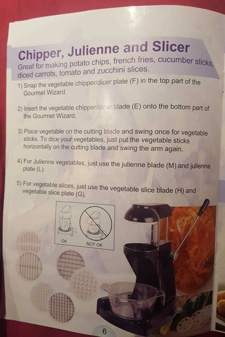 gourmet wizard instruction manual