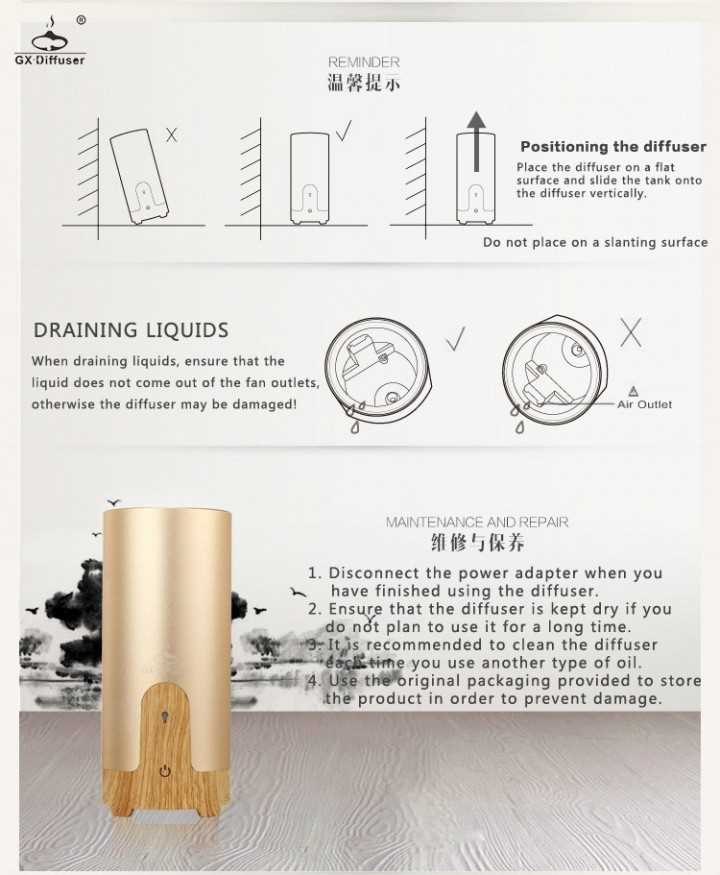 aroma diffuser instruction manual