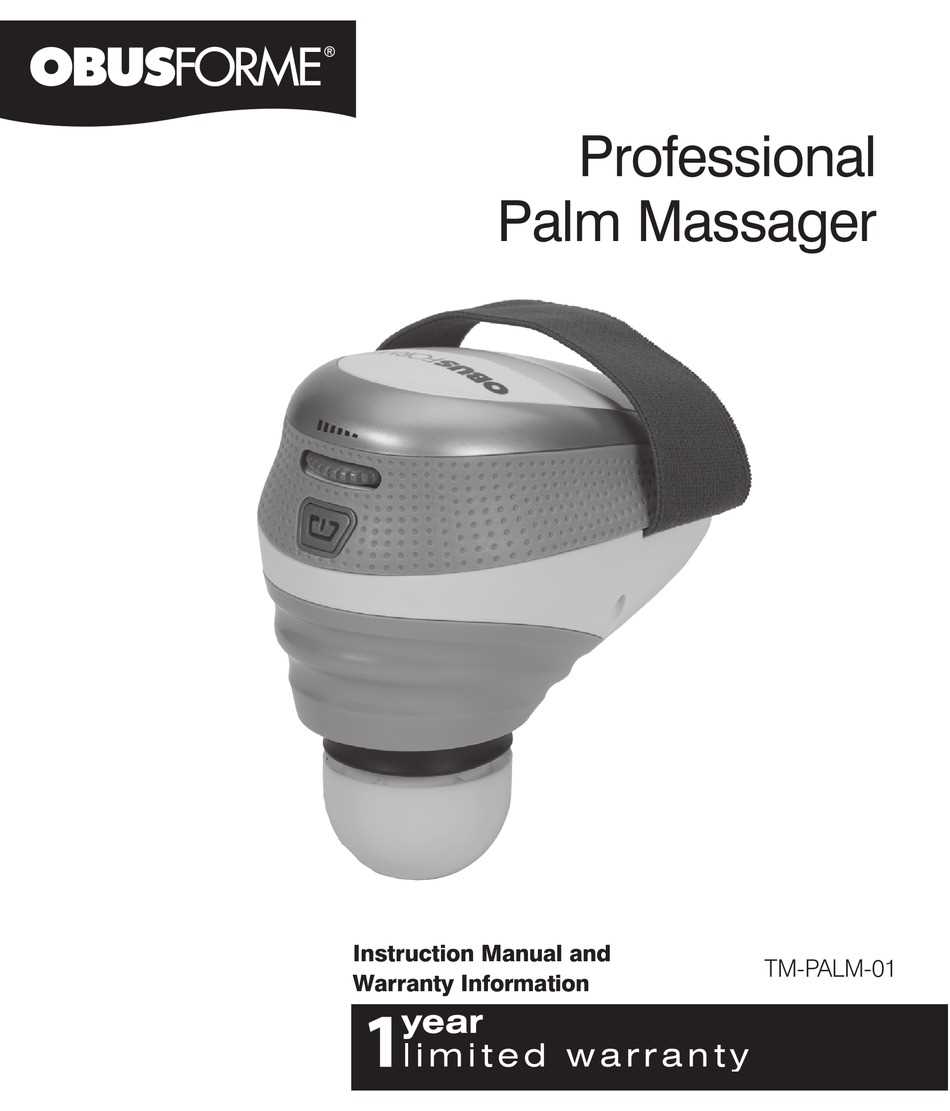 palm massager instruction manual