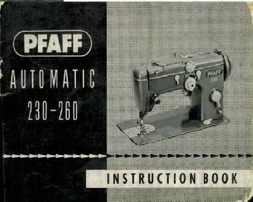 pfaff 30 sewing machine instruction manual