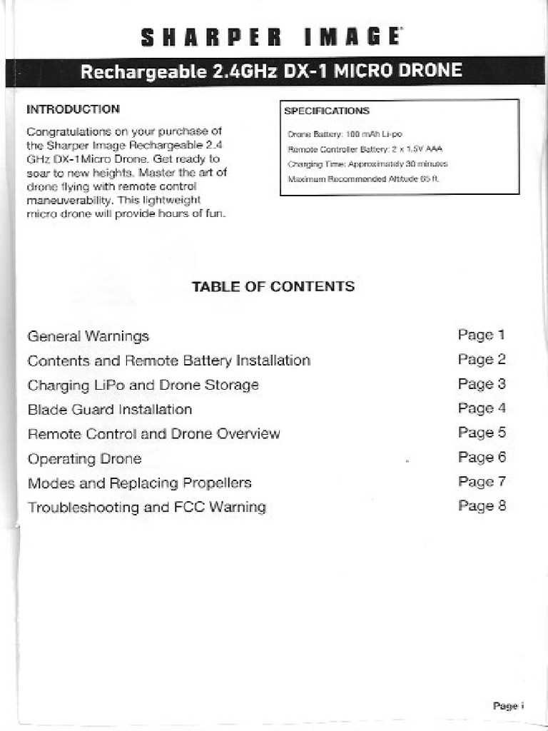 sharper image dx 4 instruction manual