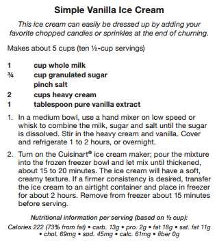 instruction manual for cuisinart ice cream maker